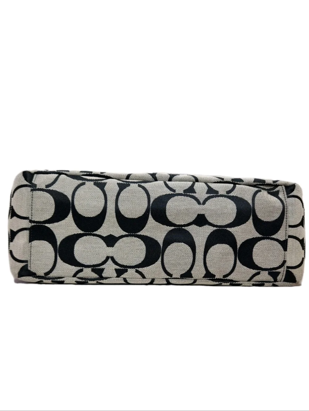 COACH Signature C Jacquard Tote Black Gray Baby Diaper Bag B1076-F13802
